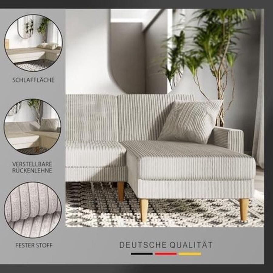 PolkaHome Hoekbank met slaapfunctie en bedlade lila universeel Poso 110 lichtgrijs