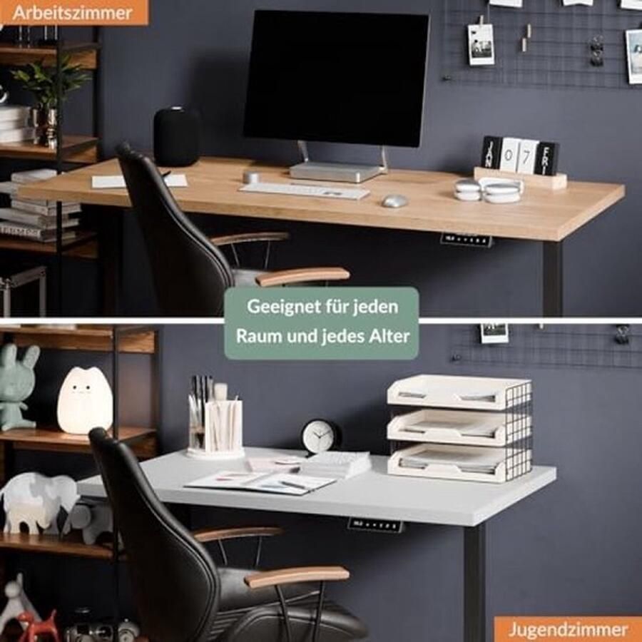 PolkaHome In hoogte verstelbaar bureau elektrisch tafelframe met geheugenfunctie
