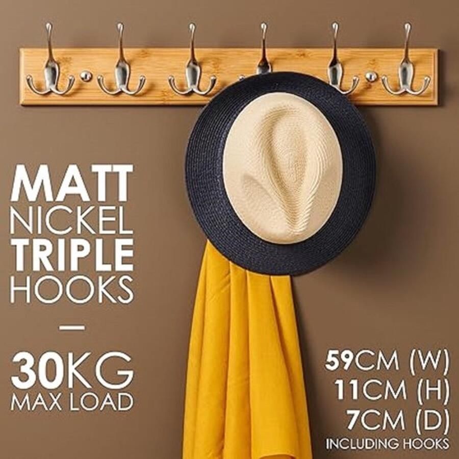 PolkaHome kapstok muur ‎90 x 30 x 22 cm