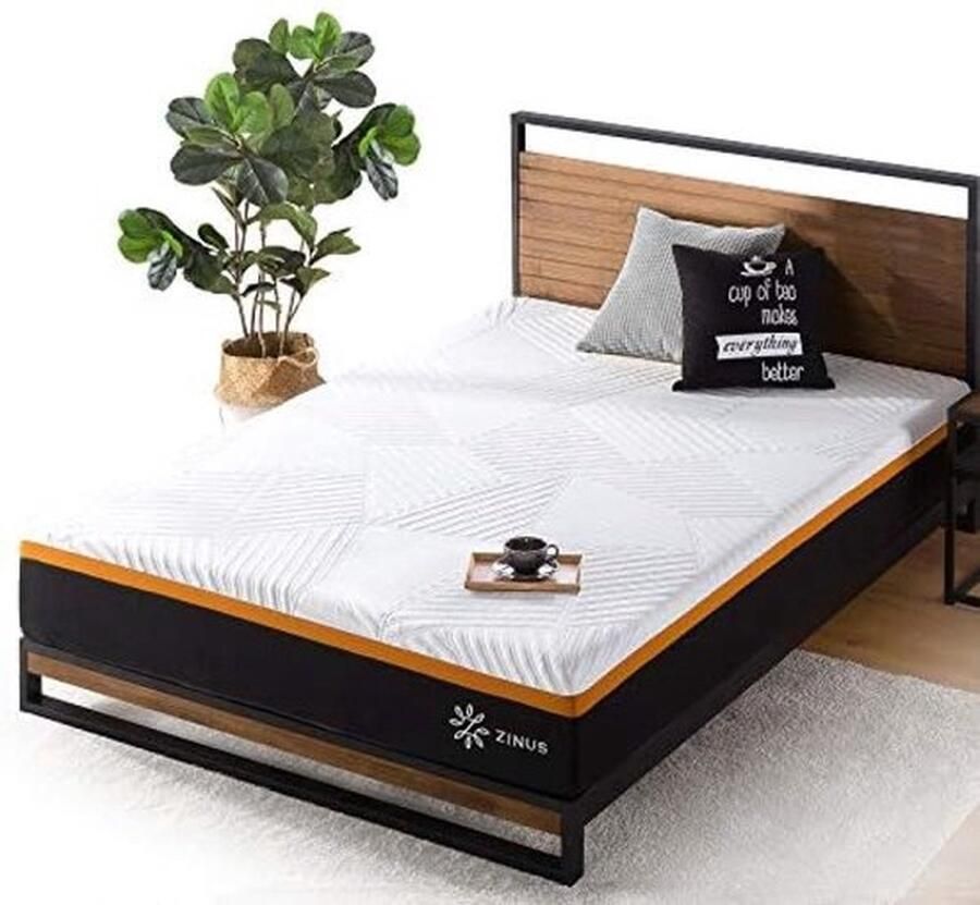 PolkaHome Koelende Koperen Matras Traagschuim en Pocketvering Hybride Matras