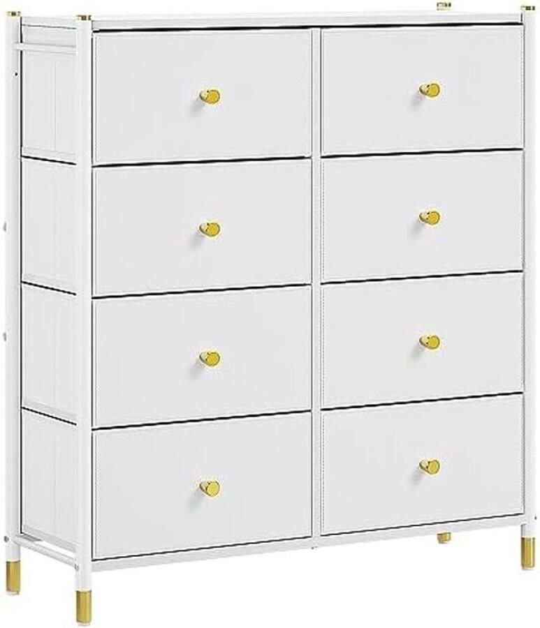 PolkaHome Ladekast met 8 laden PU lederen opbergladen dressoir