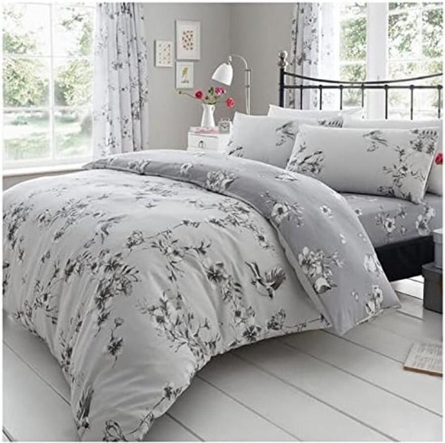 PolkaHome Luxe BIRDIE BLOSSOM Bed Set met Dekbedovertrek en kussensloop