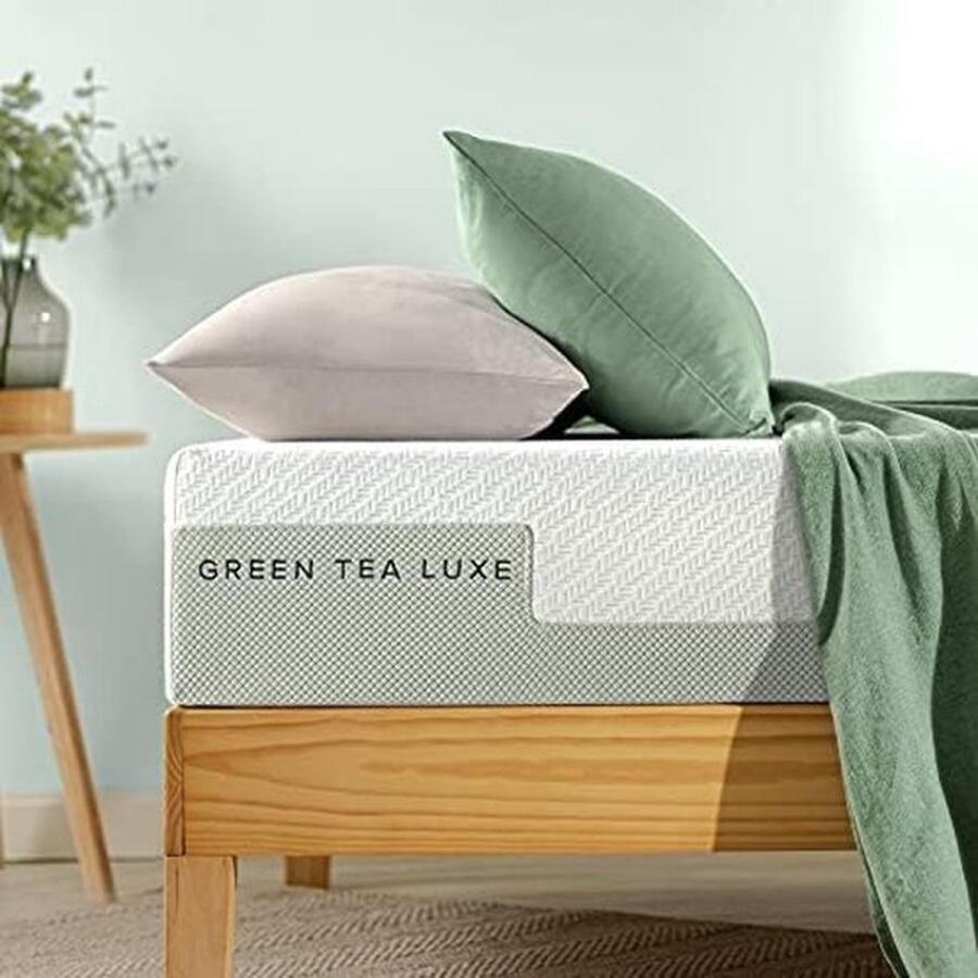 PolkaHome Matras 180 x 200 cm matrashoogte 25 cm matras Green Tea Luxe van traagschuim