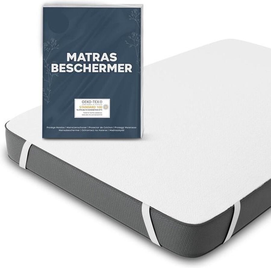PolkaHome Matrasbeschermer Voor Matras 70 x 140 cm Waterdicht met 4 Elastische Hoeken Gecertificeerd OEKO-TEX
