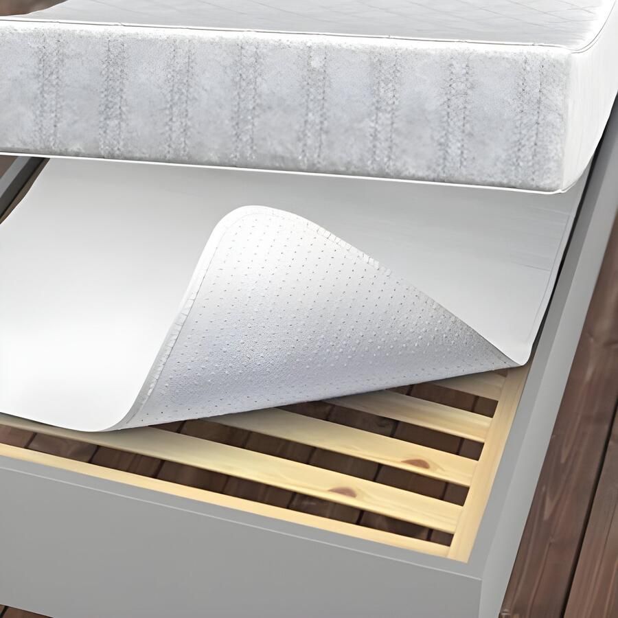 PolkaHome Matrasonderlegger voor lattenbodem 90 x 200 cm antislip wasbaar en ademend