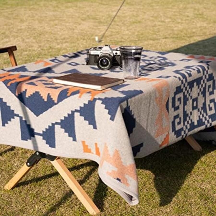 PolkaHome Merino Wollen Deken 160 cm x 220 cm Warme en Zachte Woondeken voor Bed Bank of Kantoor Indiaas Grijs