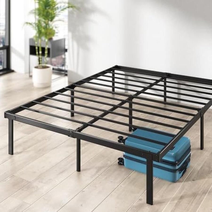 PolkaHome Metalen Bedframe met Opbergruimte en Eenvoudige Montage