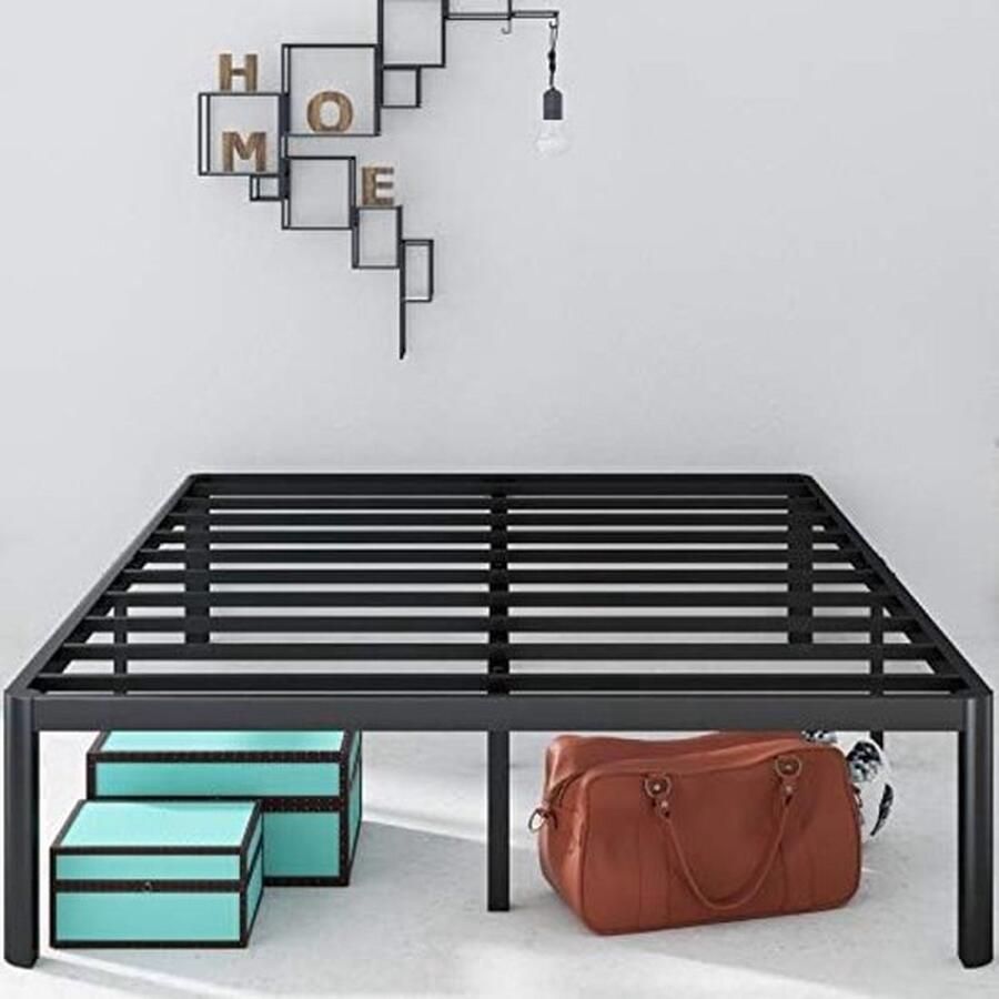PolkaHome Metalen Platform Bedframe met Opbergruimte Hoogte 41 cm
