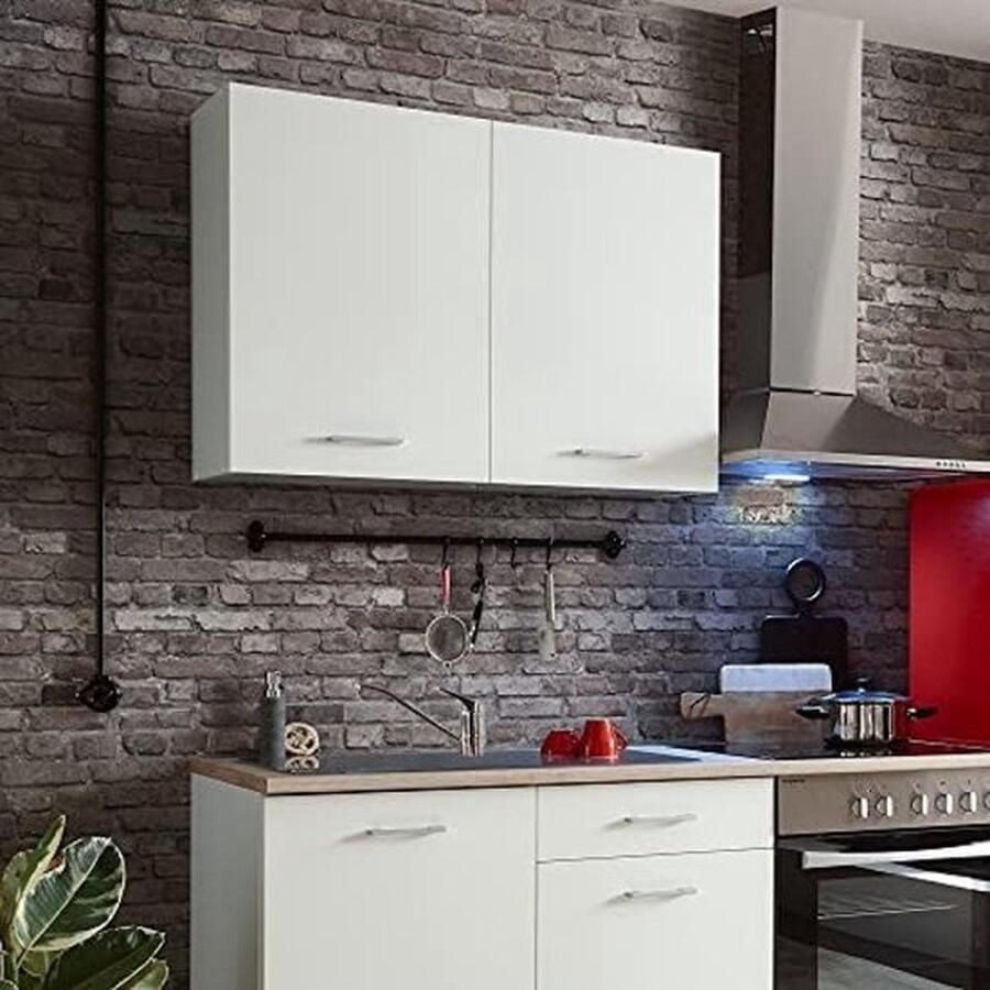 PolkaHome Moderne hangkast keuken in wit