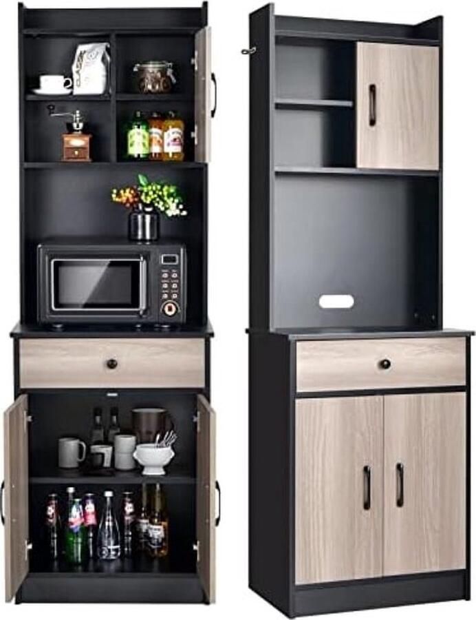 PolkaHome Multifunctionele Keukenkast met Flexibele Opslag