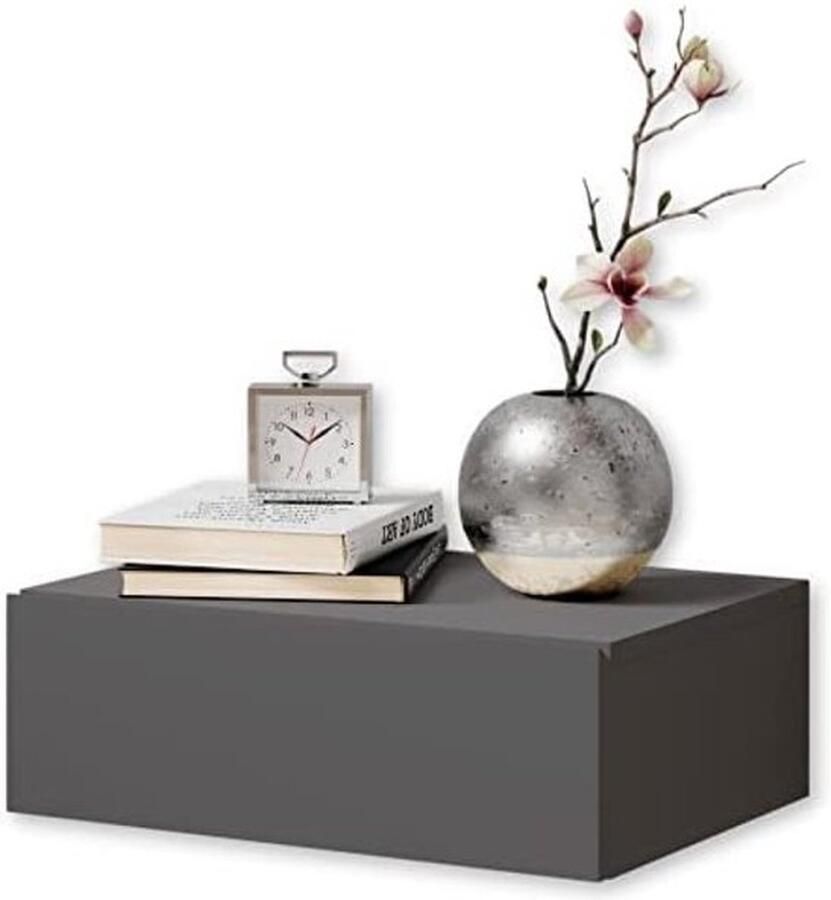 PolkaHome Nachtkastje hangend met lade en opbergruimte