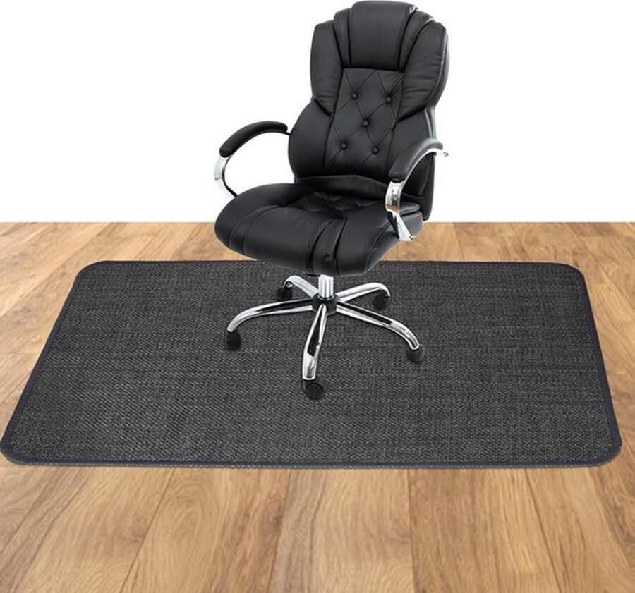 PolkaHome Onderlegger bureaustoel 90 x 140 cm 4 mm onderlegger droogmat bureaustoel antislip stabiele vloerbeschermingsmat bureaustoel onderlegmat voor laminaat parket harde vloer