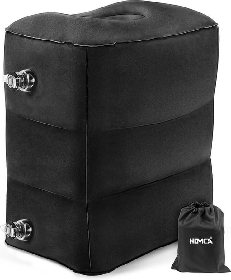 PolkaHome Opblaasbaar Voetsteunkussen voor Reizen in Hoogte Verstelbaar Ppblaasbare Voetsteun voor Kinderen om te Slapen voor Voetrust op Vliegtuigauto's Bussen Treinen Kantoor