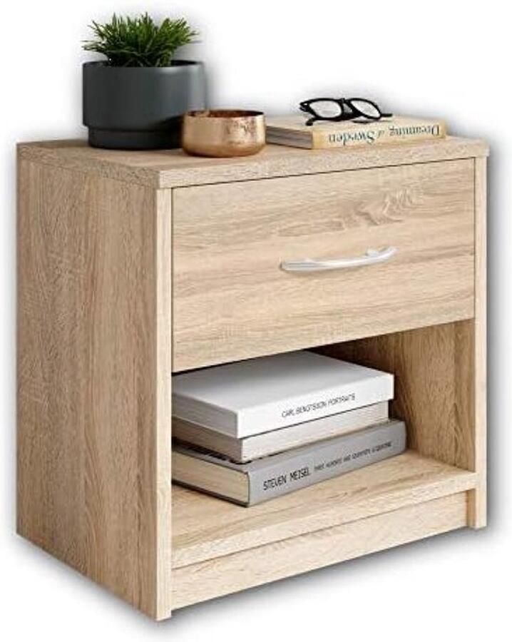 PolkaHome Pepe Nachtkastje met 1 lade en 1 vak