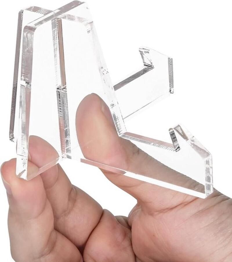 PolkaHome Set van 6 Transparante Standaarden voor Presentaties op Tafel of Bureau