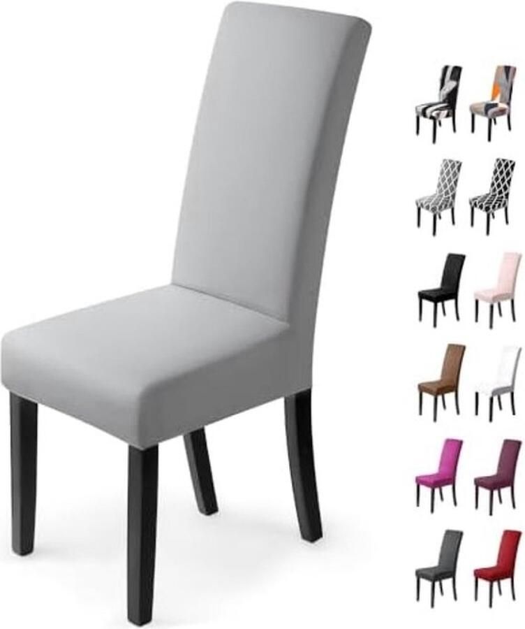 PolkaHome Stretch Stoelhoezen 4 Stuks Stoelhoes Stoelhoezen voor Eetkamerstoelen Verwijderbare Wasbare Eetstoelhoezen voor Hotel Eetkamer Banket Decor voor Bruiloftsfeest