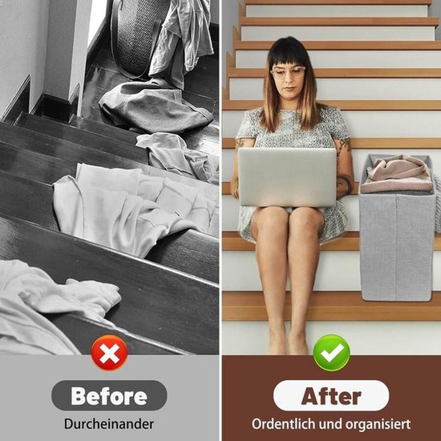 PolkaHome Trapmand Trappenmand-organizer Trap Mand Opbergmand trap Multifunctionele trapmand Opbergcontainer met touwgrepen