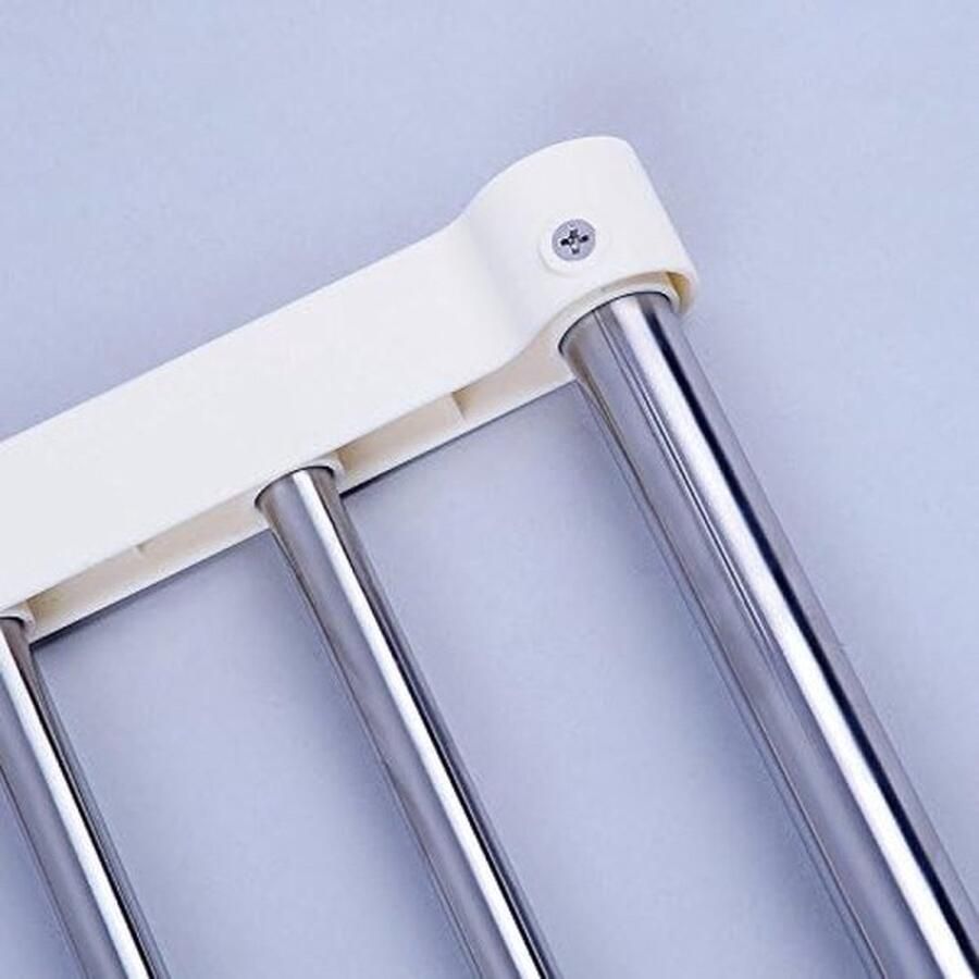 PolkaHome Uitschuifbare Kast Plank Kledingkast Opbergrek Separator Garderobe Divider DIY Organizer Staaf Verstelbare Lengte 45-70cm voor Keuken Badkamer Slaapkamer