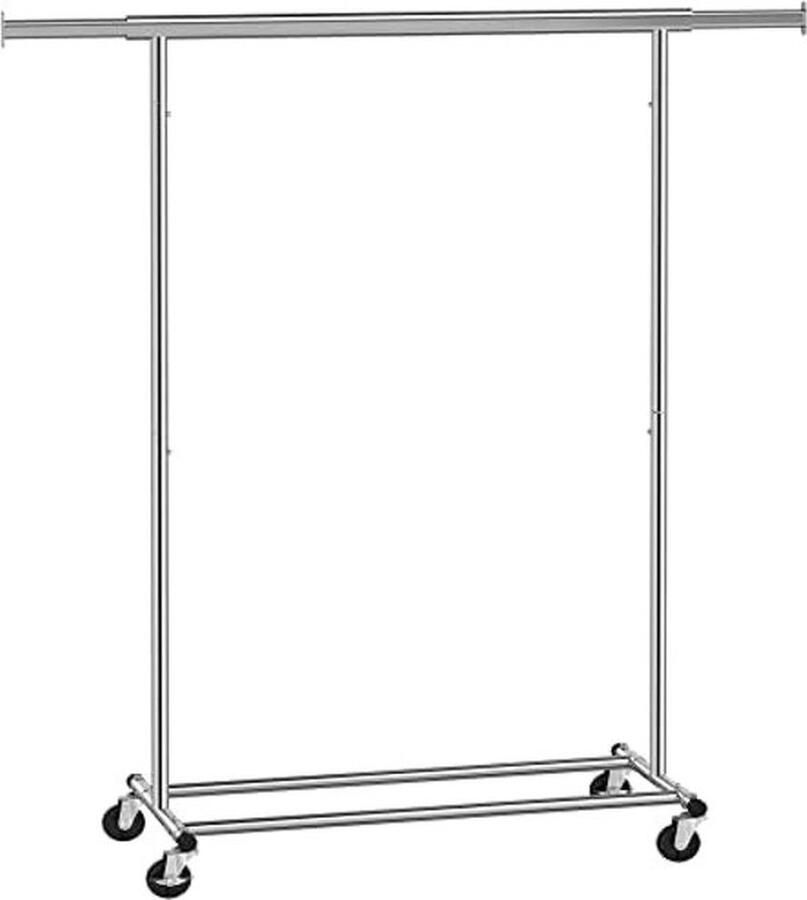 PolkaHome Verstelbaar Kledingrek met Wielen