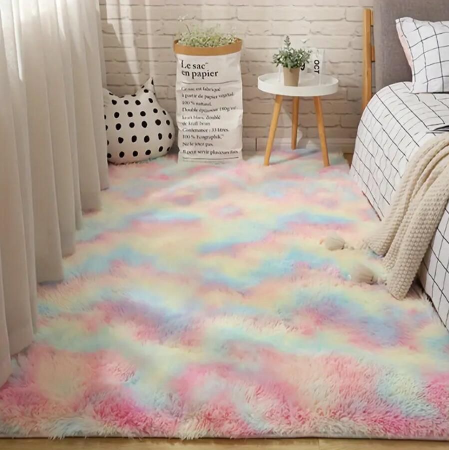 PolkaHome Vloerkleed Kinderkamer 120x160 Tapijt Woonkamer & Tapijt Slaapkamer Rechthoek Rug Carpet Hoogpolig Zacht Fluffy Antislip Modern Cadeau