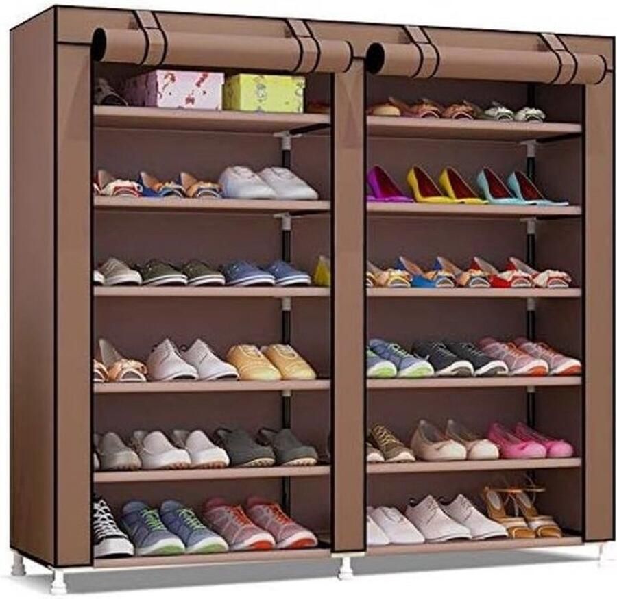PolkaHome Vrijstaand Draagbaar Schoenenrek met Grote Capaciteit