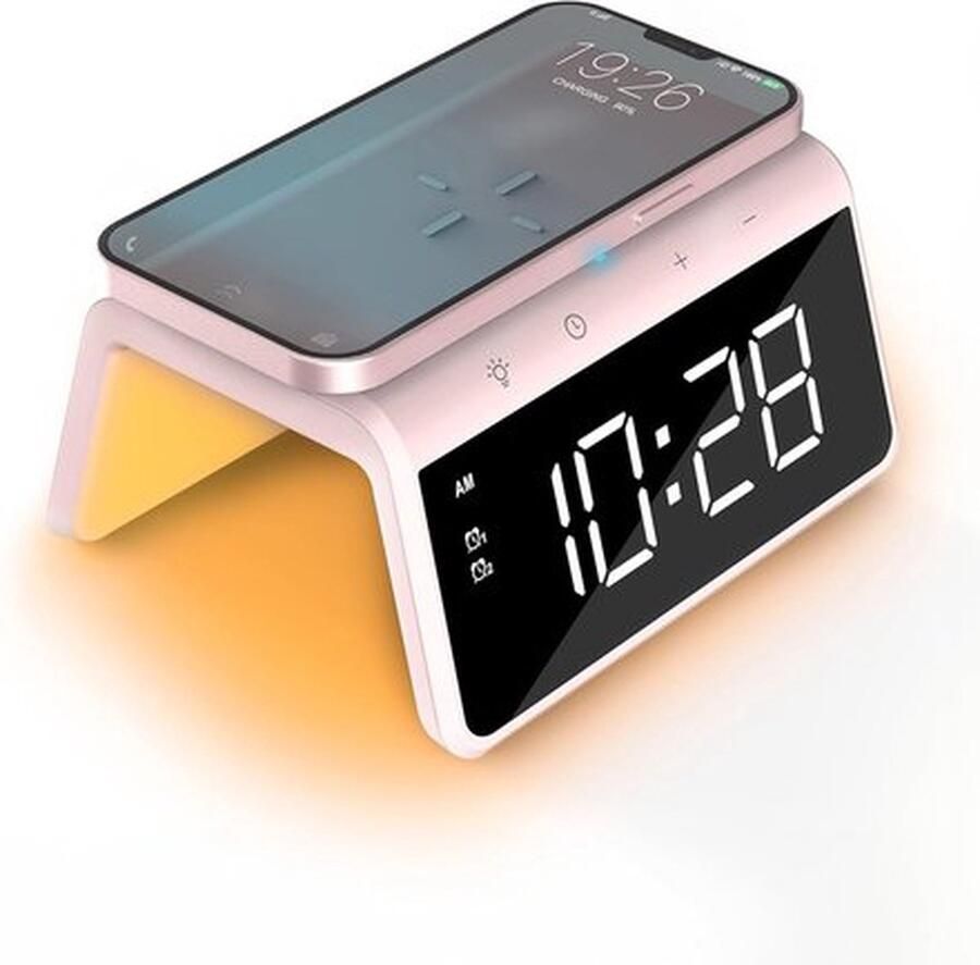 PolkaHome Wake-Up Light Bed Sfeerlamp Digitale Wekker Lichtwekker Wake up light wekker Wake-up lights