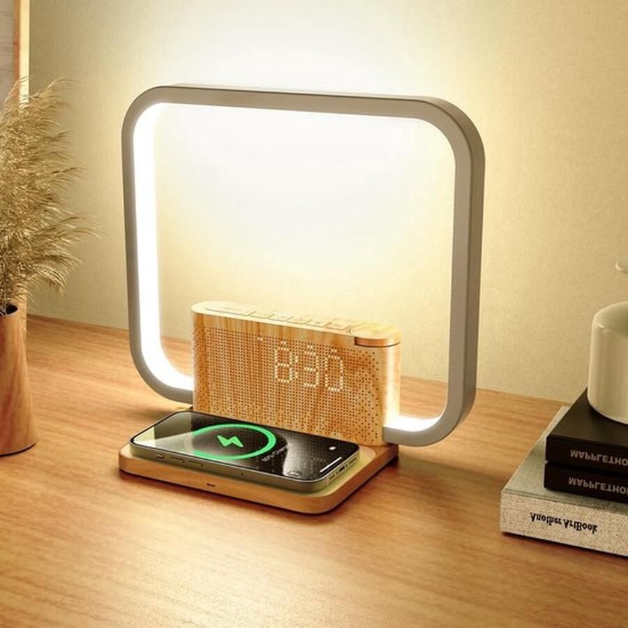 PolkaHome Wake-Up Light Bed Sfeerlamp Digitale Wekker Lichtwekker Wake up light wekker Wake-up lights