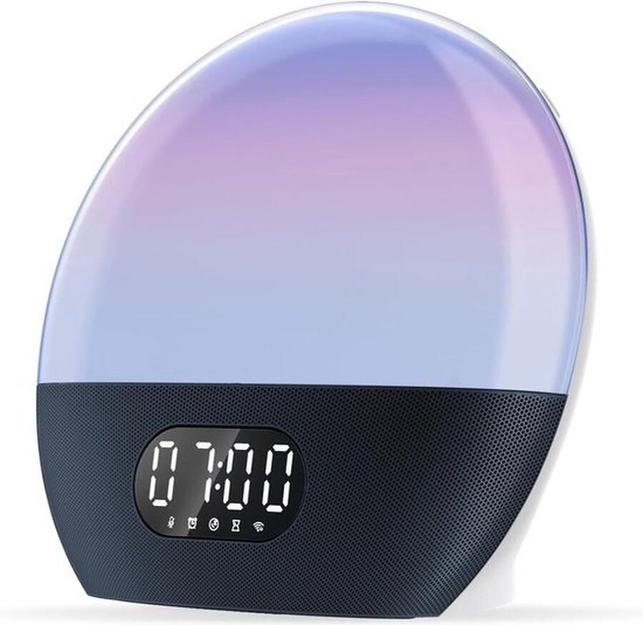 PolkaHome Wake-Up Light Bed Sfeerlamp Digitale Wekker Lichtwekker Wake up light wekker Wake-up lights