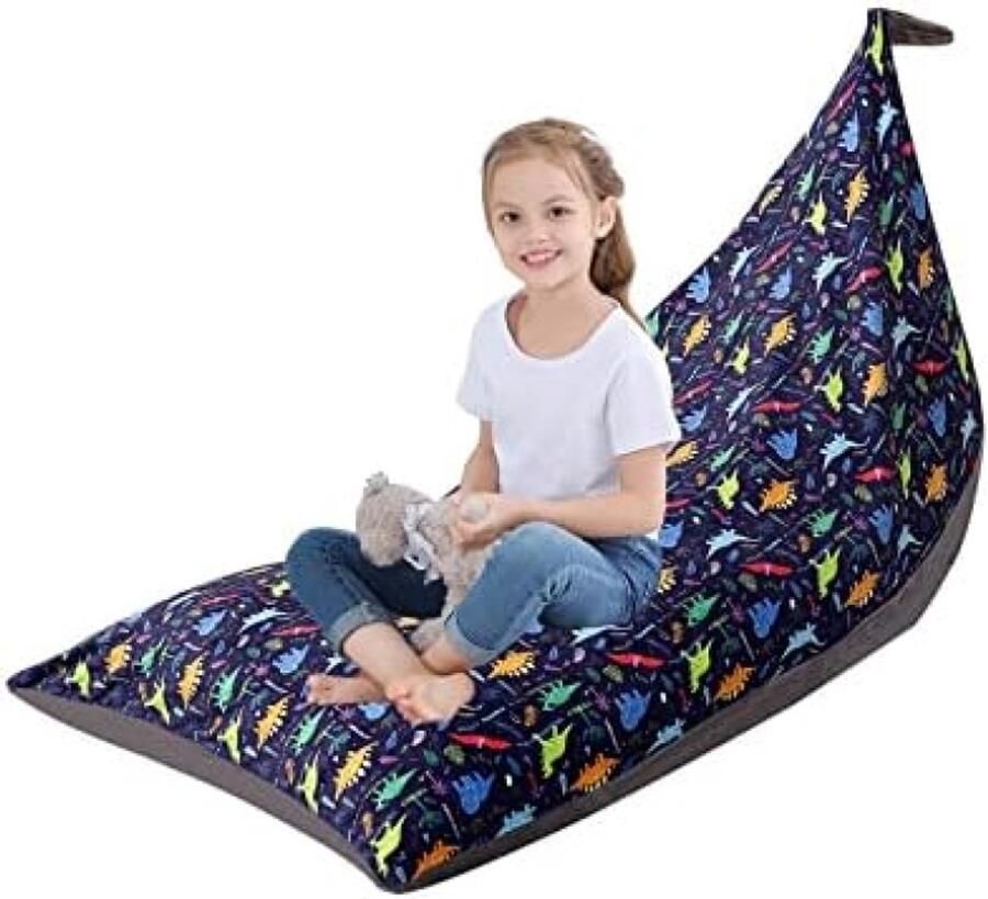 PolkaHome Zachte Opbergstoel voor Kinderen Grote Capaciteit met Rugleuning