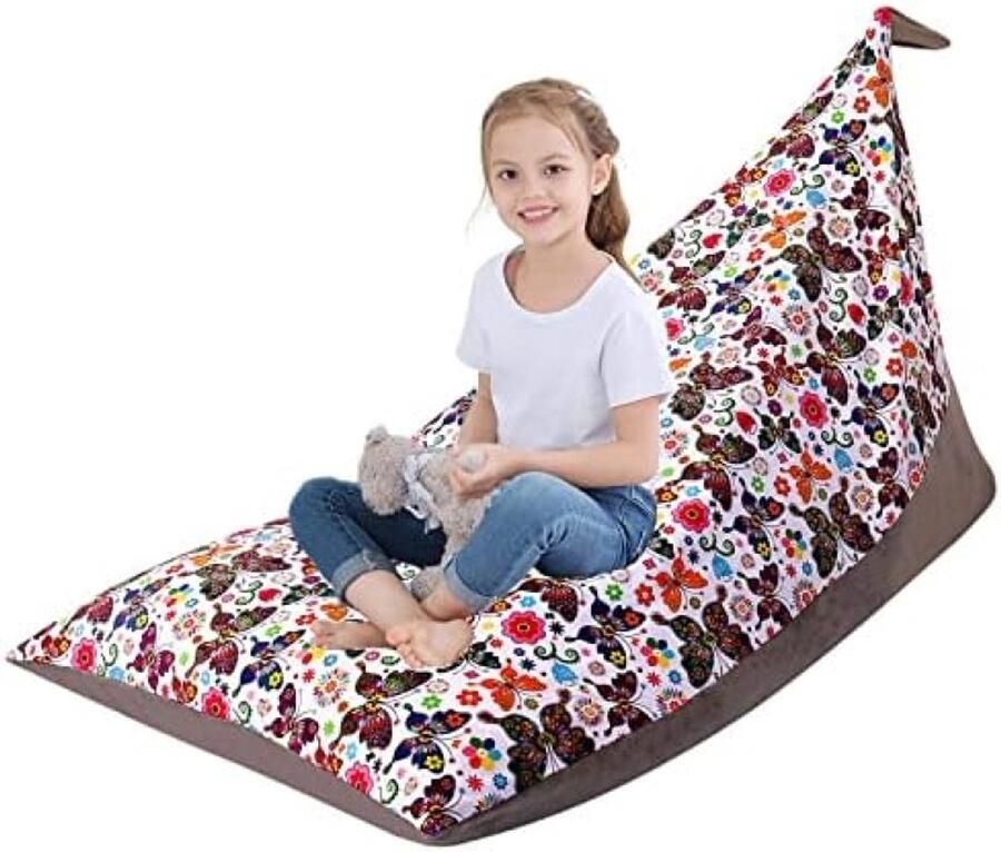 PolkaHome Zachte Opbergstoel voor Knuffels Grote Opbergcapaciteit met Rugsteun