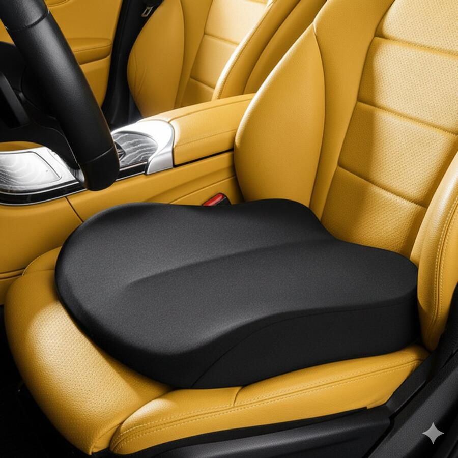 PolkaHome Zitkussen Ergonomisch Stoelkussen – Zitkussens Zitkussen Auto Zit Kussen Zitkussen Bureaustoel Stoelkussens Stoel Kussen Stoelkussen Auto – Ergonomisch Traagschuim Kussen voor Auto Bureaustoel Bed Rolstoel