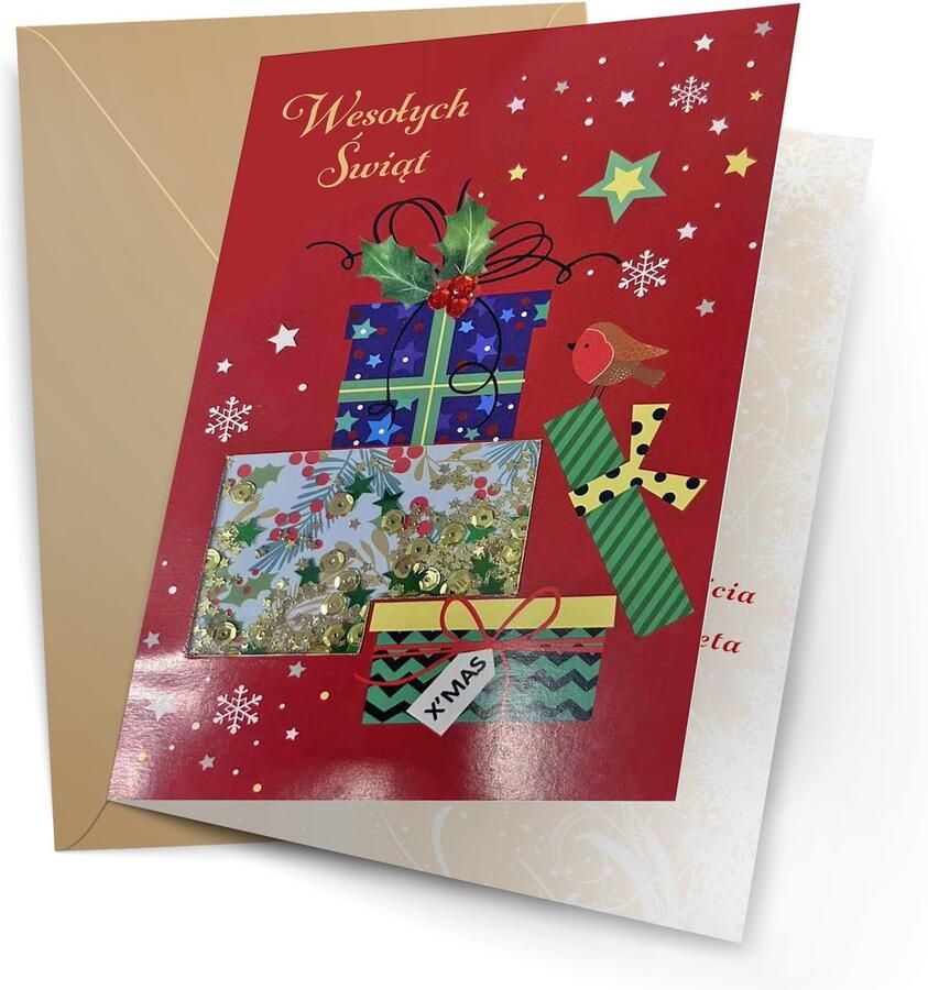 Polkart Kerstkaart super luxe pakket 8 stuks mix Karnet Bożonarodzeniowy super lux pakiet 8 sztuk mix