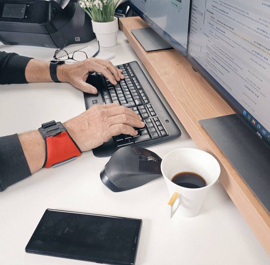 Polso Polssteun voor je pols ergonomisch werken en gamen muis en toetsenbord zowel links en rechts te gebruiken in 2 maten verkrijgbaar