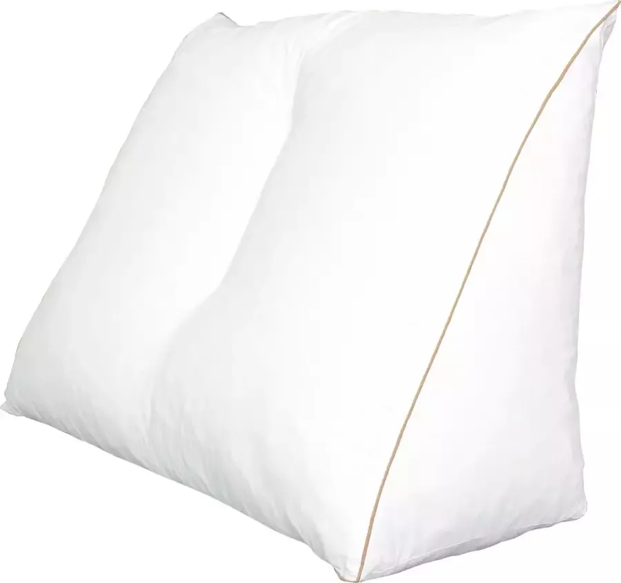 Polydaun bed zitkussen leeskussen relaxkussen 65x50x30 cm incl sloop wit