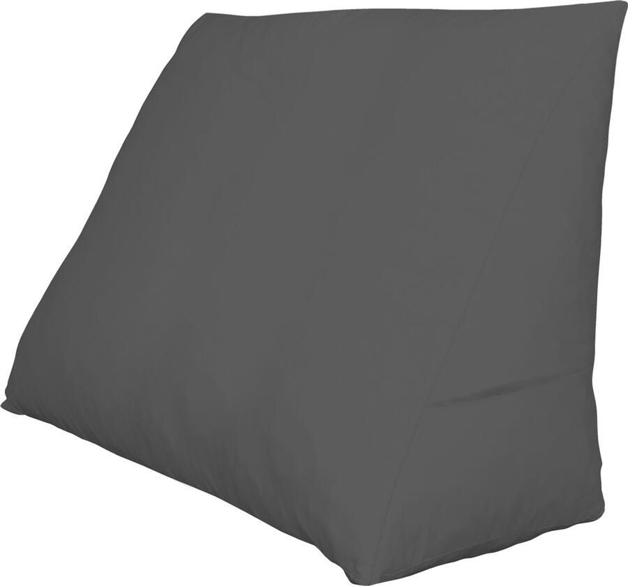 Polydaun bed zitkussen leeskussen relaxkussen inclusief sloop antraciet 65 x 30 x 50 cm