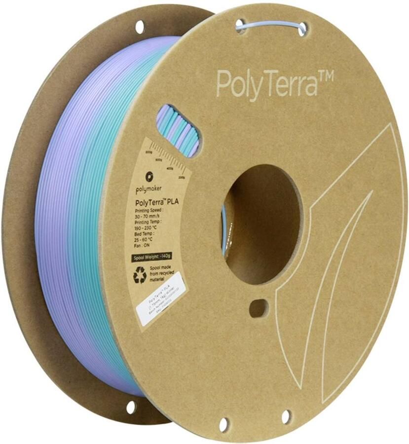 Polymaker PA04038 Gradient Filament PLA kunststof Gering kunststofgehalte Mat Meerkleurig 1.75 mm 1000 g Winter PolyT