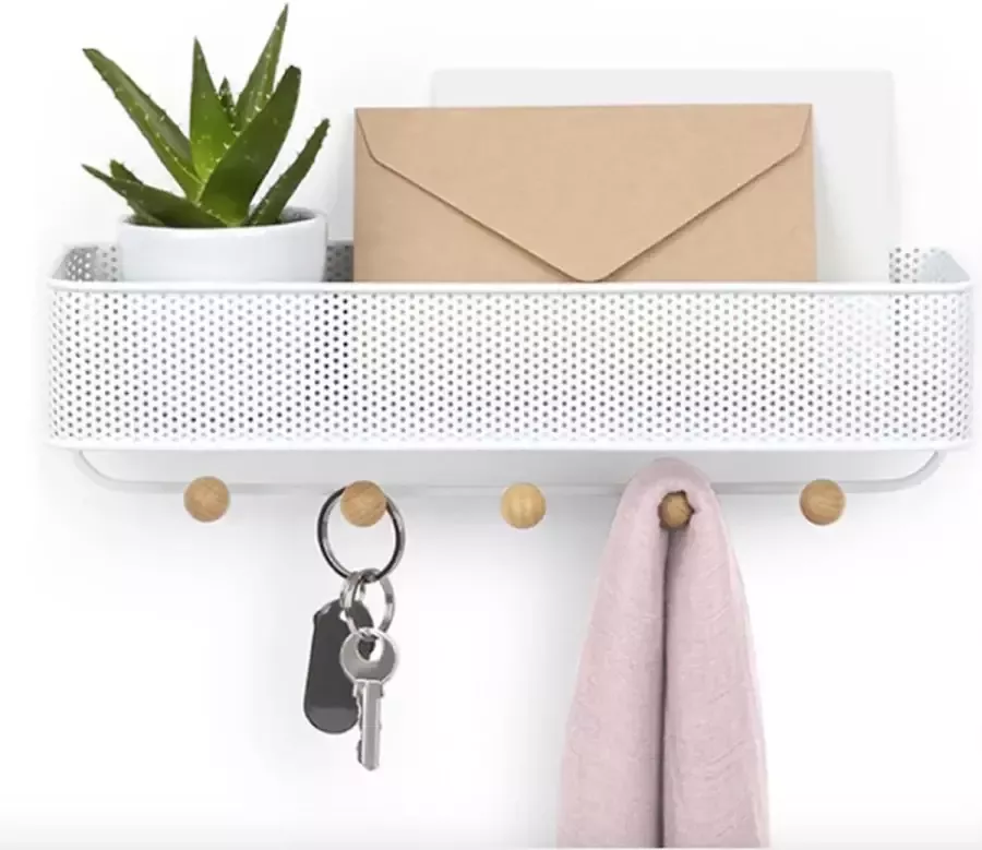 Poolster Sleutelrekje – Sleutelbakje – Sleutelhouder – Sleutel organizer – Key organizer – Sleutelkastje voor binnen – Wandrek – Postbakje Breedte 32 cm - Foto 3