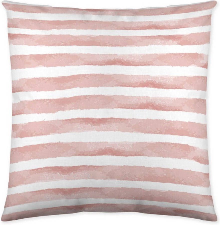 Popcorn Kussenhoes Bank Decoratie Wit Roze (60 x 60 cm)