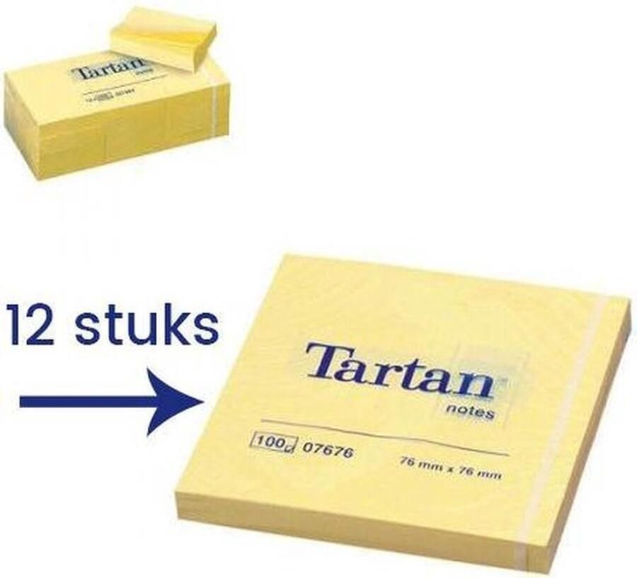 Post-it 7676 zelfklevend notitiepapier Vierkant Geel 100 vel Zelfplakkend
