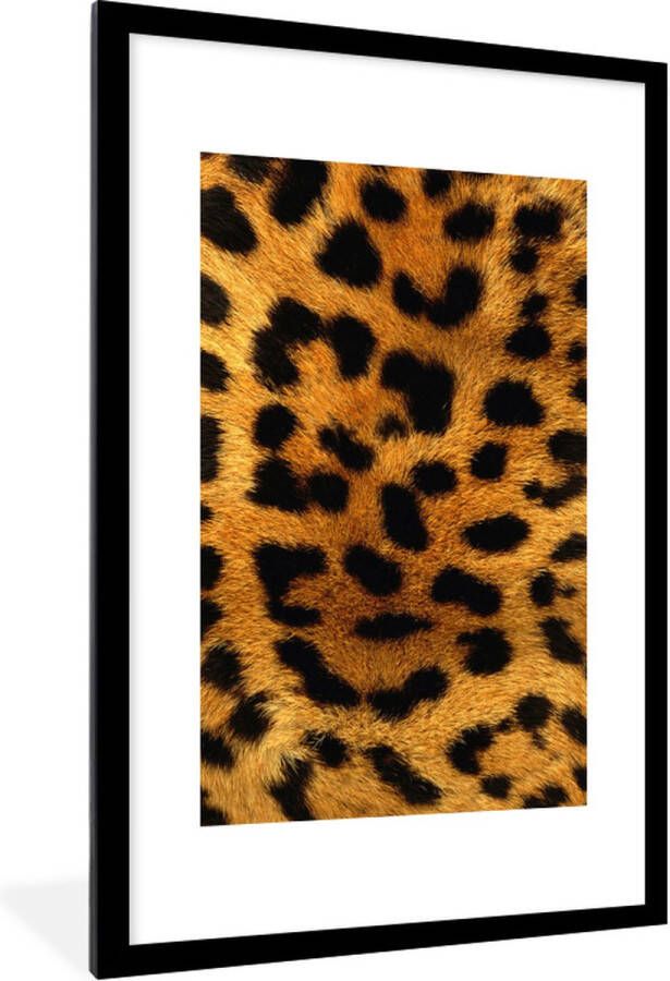 PosterMonkey Fotolijst incl. Poster Dierenhuid Luipaard Wild 80x120 cm Posterlijst