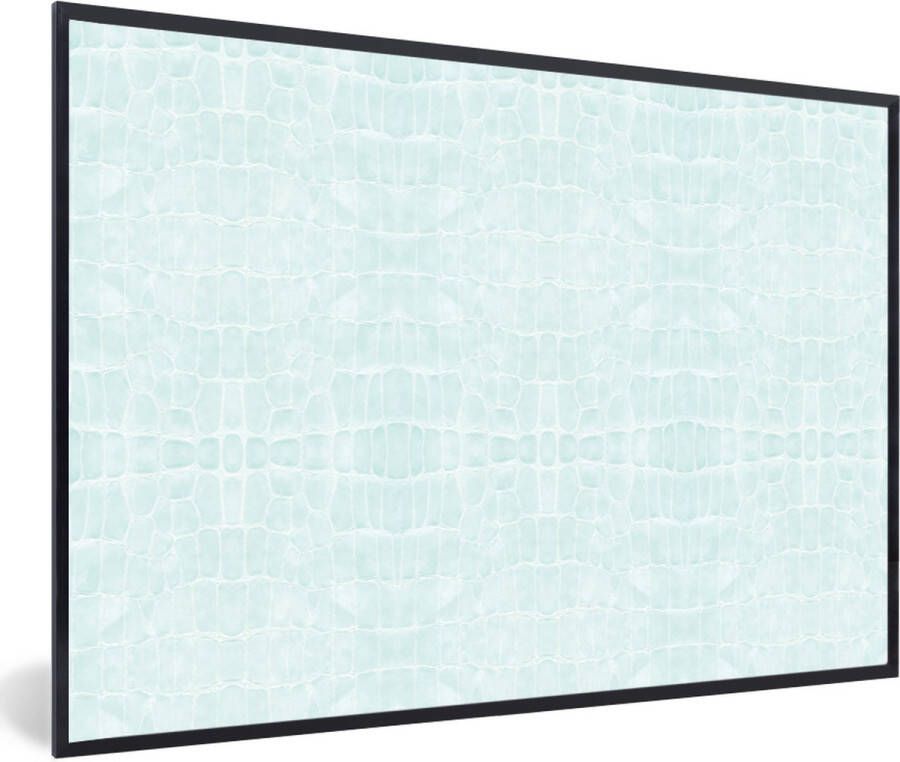 PosterMonkey Fotolijst incl. Poster Inductie beschermer Leer Blauw Dierenhuid 30x20 cm Posterlijst