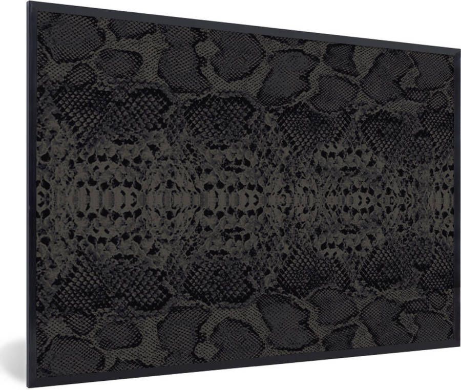 PosterMonkey Fotolijst incl. Poster Inductie beschermer Leer Structuur Dierenhuid 90x60 cm Posterlijst