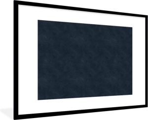 PosterMonkey Fotolijst incl. Poster Leer Blauw Dierenhuid 120x80 cm Posterlijst