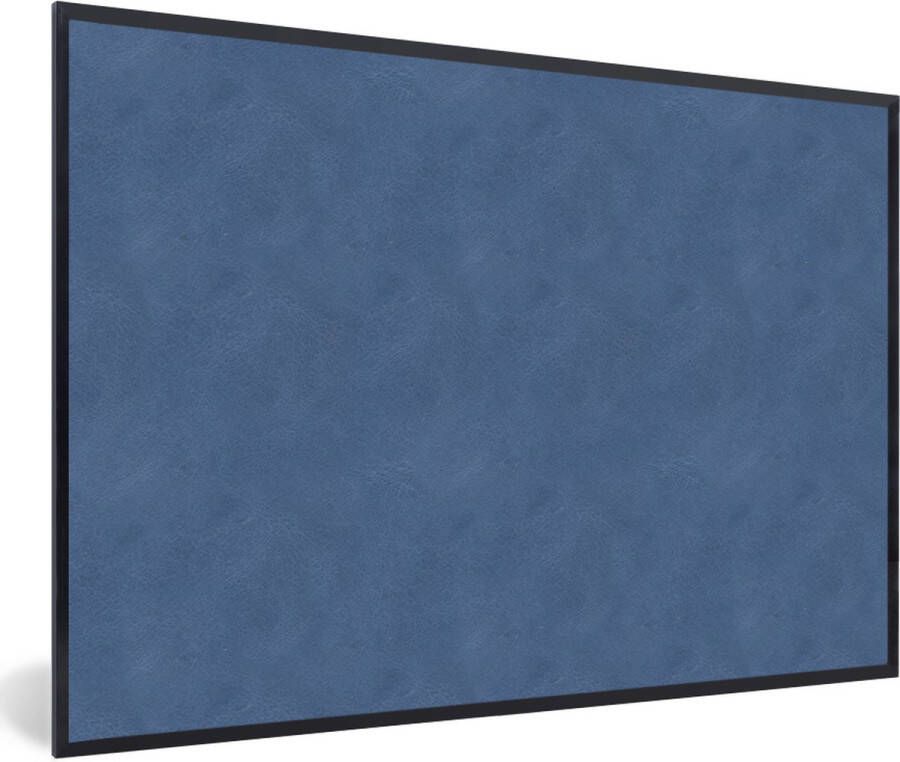 PosterMonkey Fotolijst incl. Poster Leer Blauw Dierenhuid 30x20 cm Posterlijst