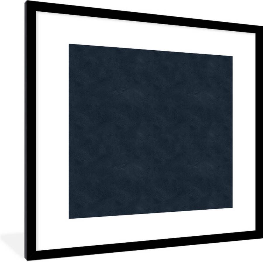 PosterMonkey Fotolijst incl. Poster Leer Blauw Dierenhuid 40x40 cm Posterlijst