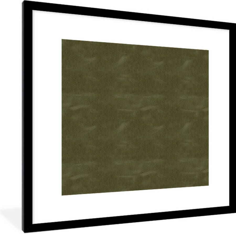 PosterMonkey Fotolijst incl. Poster Leer Groen Dierenhuid 40x40 cm Posterlijst