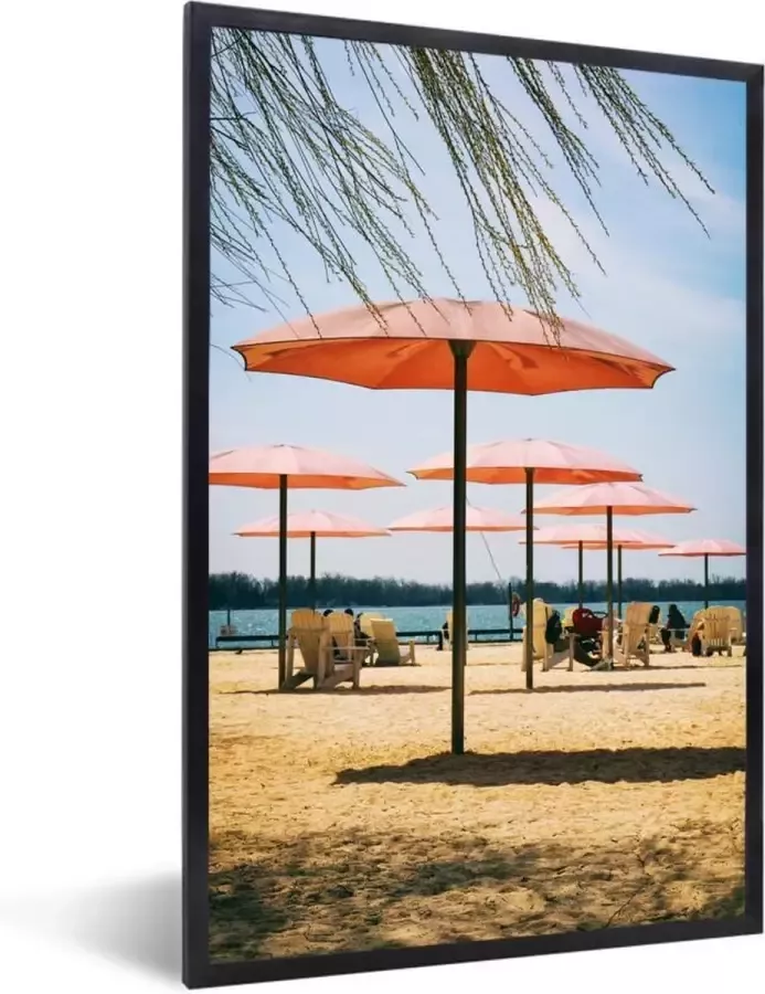 PosterMonkey Fotolijst incl. Poster Parasols op Sugar Beach 20x30 cm Posterlijst