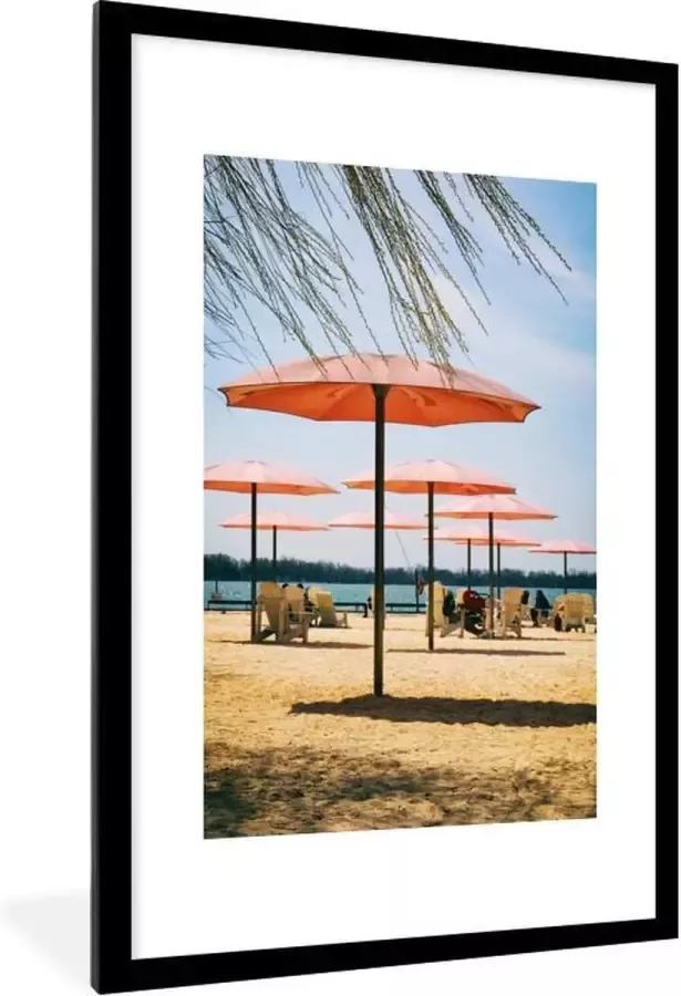 PosterMonkey Fotolijst incl. Poster Parasols op Sugar Beach 60x90 cm Posterlijst