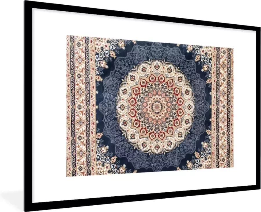 PosterMonkey Fotolijst incl. Poster Perzisch Tapijt Vloerkleed Mandala 120x80 cm Posterlijst - Foto 4