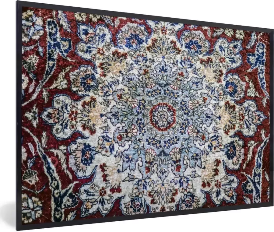 PosterMonkey Fotolijst incl. Poster Perzisch Tapijt Vloerkleed Mandala 120x80 cm Posterlijst - Foto 1